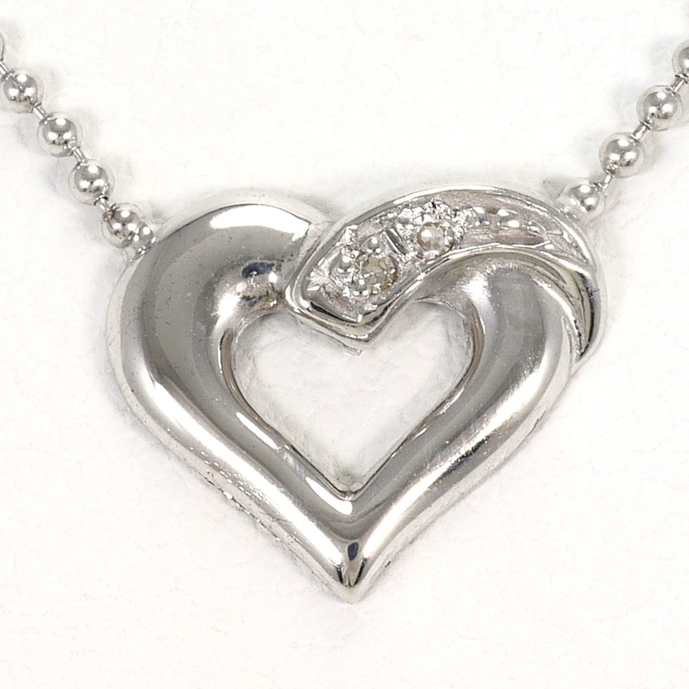 VINTAGE 14k Silver Diamond Necklace
